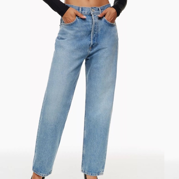 NWT!! Agolde ‘90s High Rise Crop in color Passenger size 25 - Picture 2 of 6